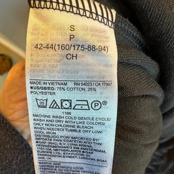 Woman's Gap Body Size S Black Velour Jogger NWOT - Picture 6 of 7